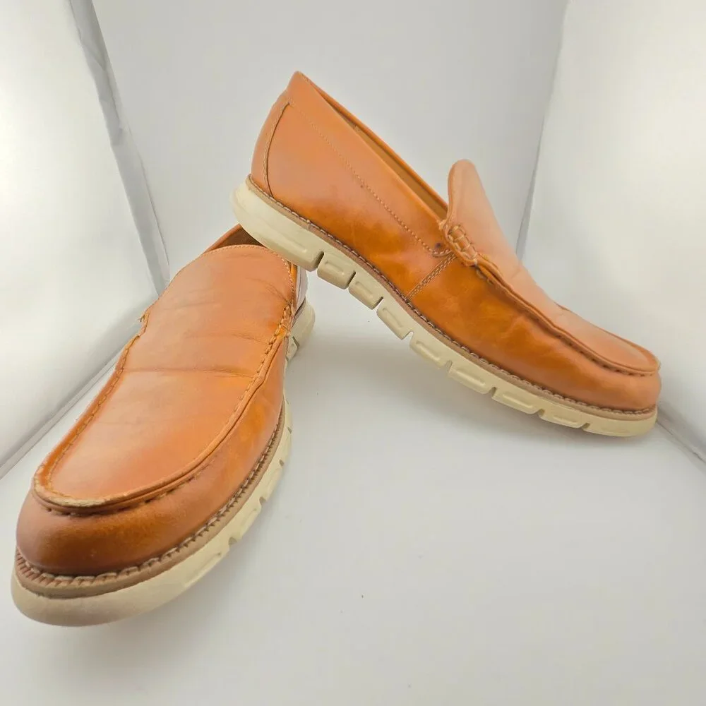 Nautica Horace Men’s Tan Brown Slip On Loafers Dress Shoes Size 11
